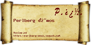 Perlberg Ámos névjegykártya
